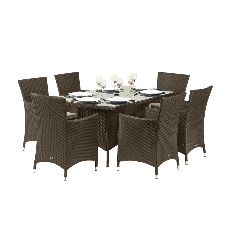 预发布站点、【Furniture】Rectangular 6 - Person 150Cm Long Dining Set with Cushions、mysite-12345