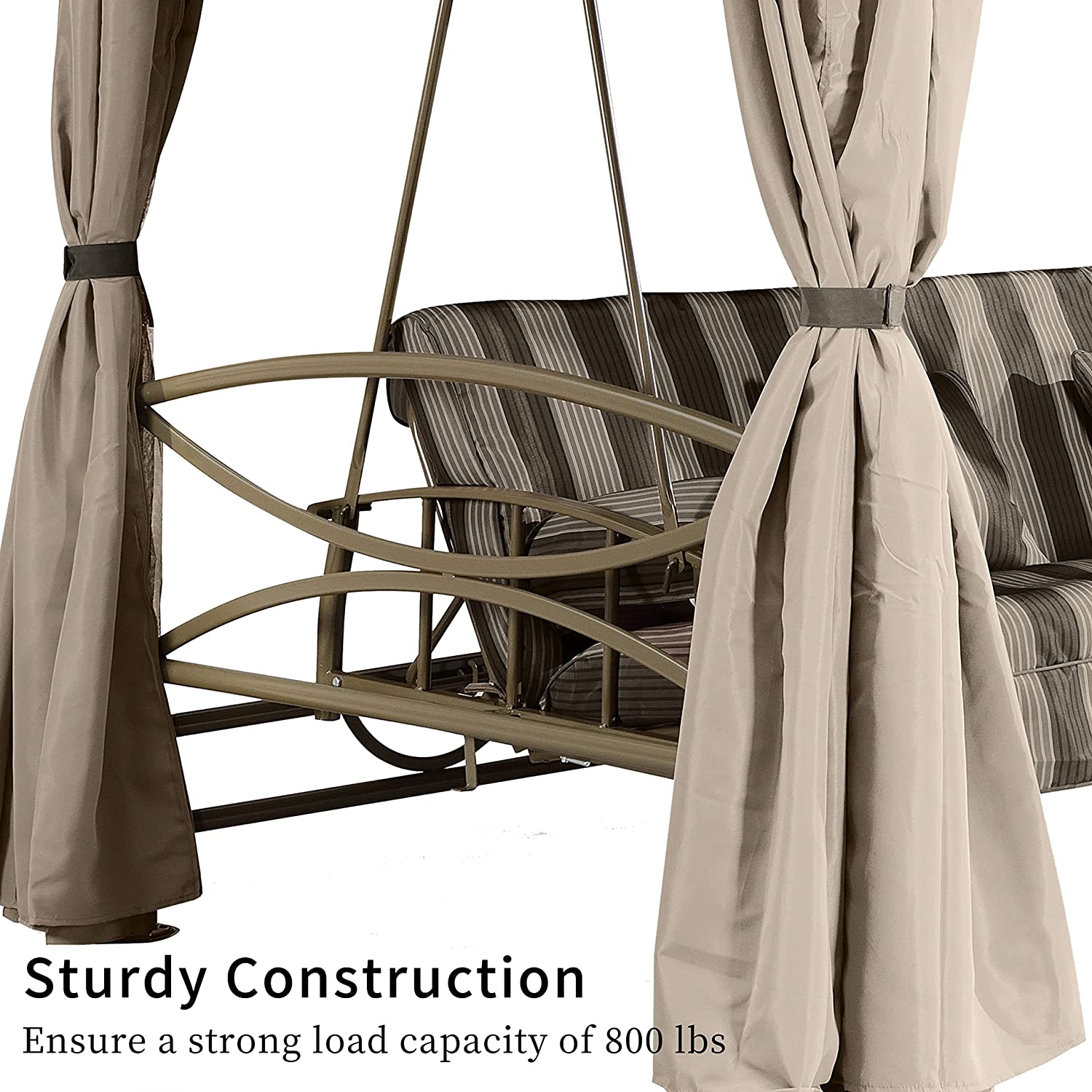 预发布站点、【Gazebo】3 Person Outdoor Patio Porch Swing Gazebo with Netting & Gazebo Curtains、mysite-12345