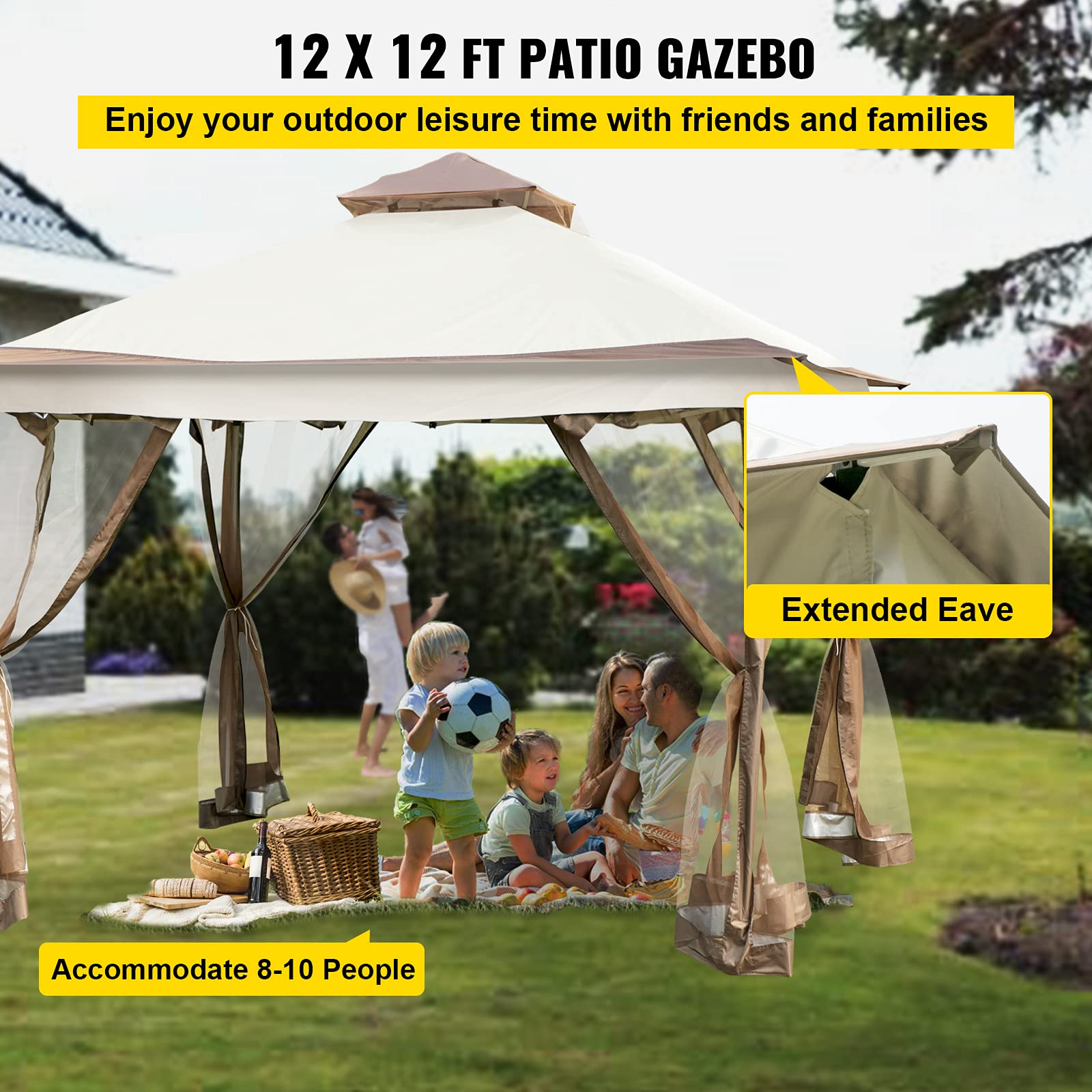预发布站点、【Gazebo】Happybuy 12x12ft Outdoor Pop-Up Canopy Gazebo Starter Kit、mysite-12345