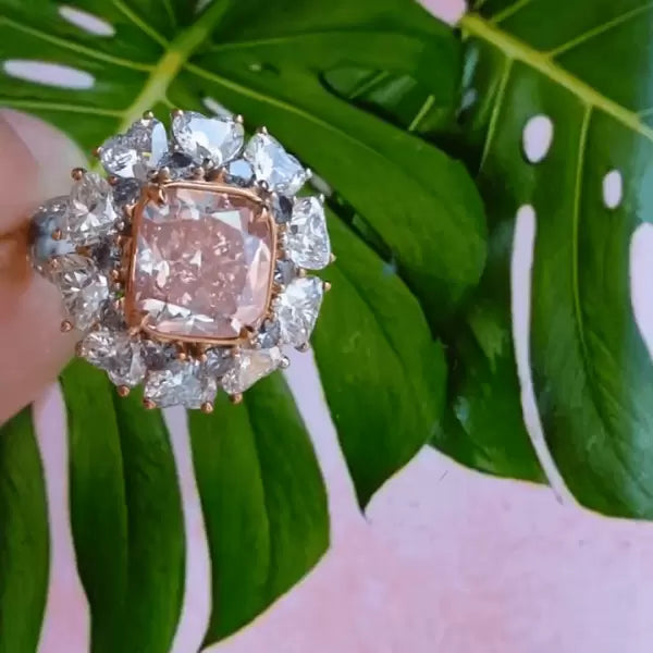 预发布站点、5ct Cushion Cut Pink Sapphire Engagement Ring、testother-12345