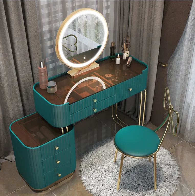 预发布站点、【Furniture】【BS】Modern Minimalist Slate Makeup Table Small Apartment Storage Cabinet Integrated Table、mysite-12345