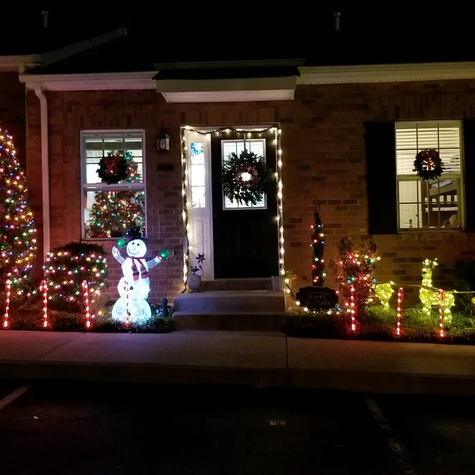 预发布站点、【Décor】Santa with 2 Deer Sleigh Christmas Decoration Lighted Display、-12345