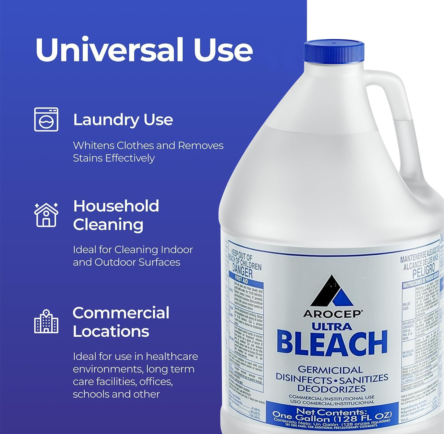 (6 Pack) ANF Brands Liquid Germicidal Bleach, for Disinfecting, Sanitizing, Deodorizing, Mold & Mildew Stain Remover - 1 Gallon Jugs111mysite