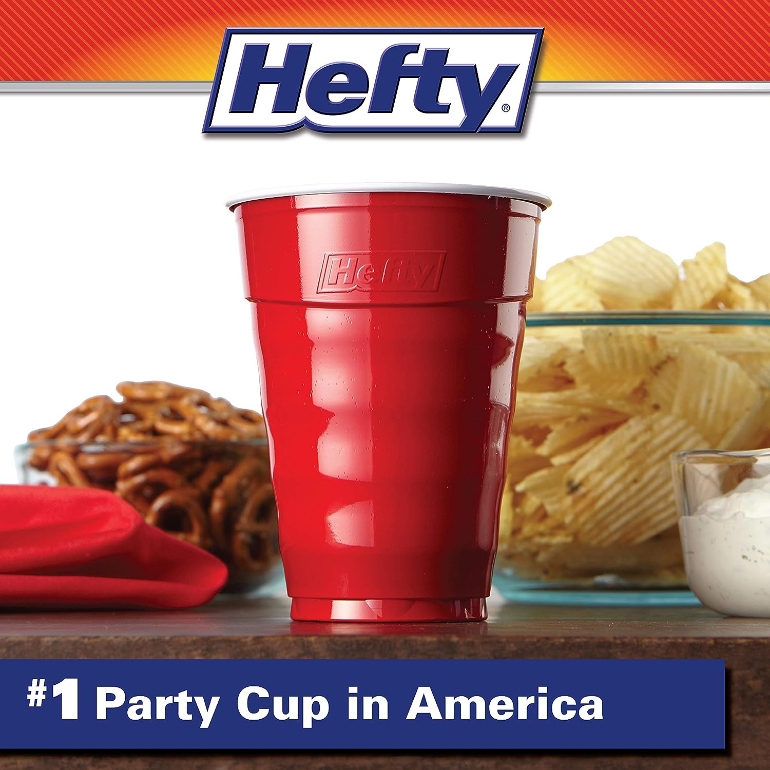 Hefty Party On Disposable Plastic Cups, Red, 18 Ounce, 30 Count111mysite