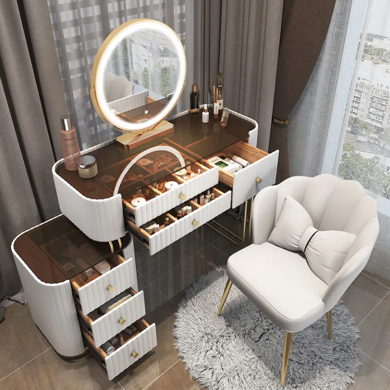 预发布站点、【Furniture】【BS】Modern Minimalist Slate Makeup Table Small Apartment Storage Cabinet Integrated Table、mysite-12345