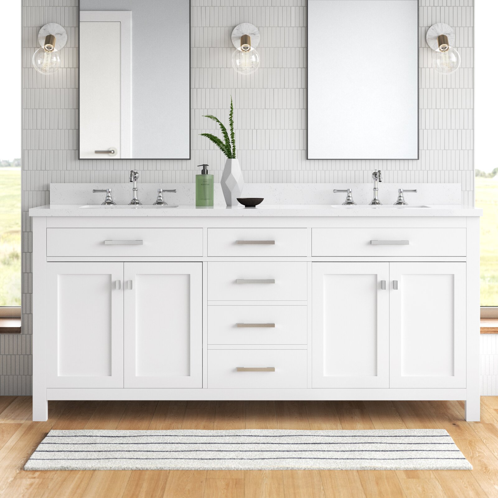 预发布站点、【Home Improvement】Atencio 72" Double Bathroom Vanity Set、-12345