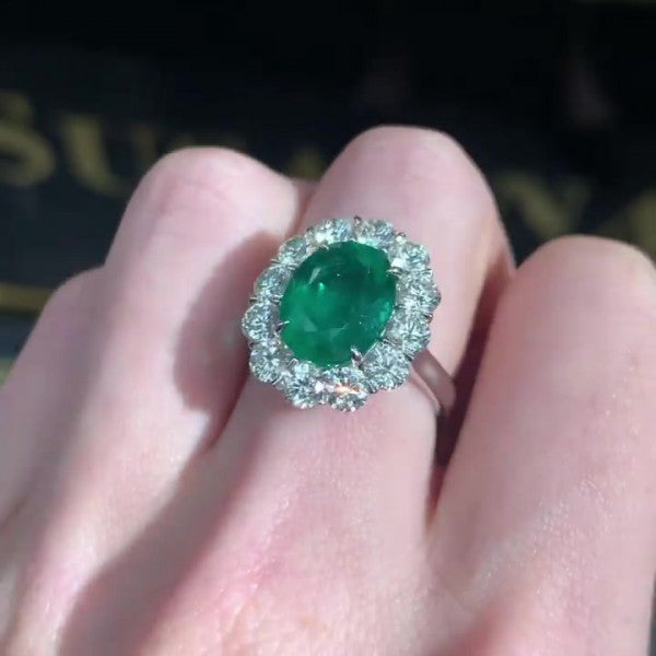 预发布站点、5ct Oval Cut Emerald Engagement Ring、testother-12345