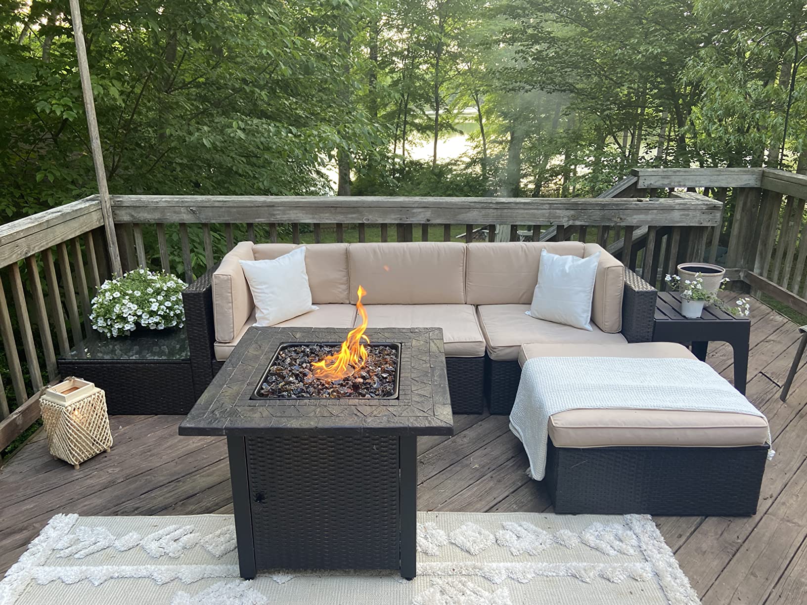 预发布站点、【Furniture】5 Pcs Patio Furniture Sets, All-Weather Brown PE Wicker Outdoor Couch Sectional Patio Set、mysite-12345