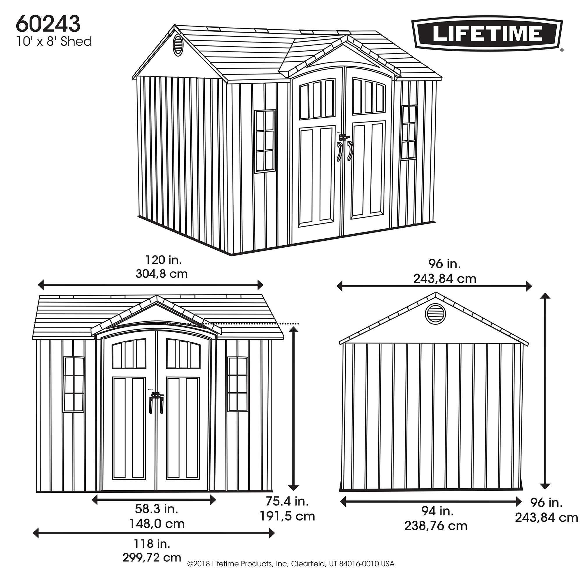预发布站点、【Storage Shed】10 x 8 Ft. Outdoor Storage Shed, Gray、mysite-12345