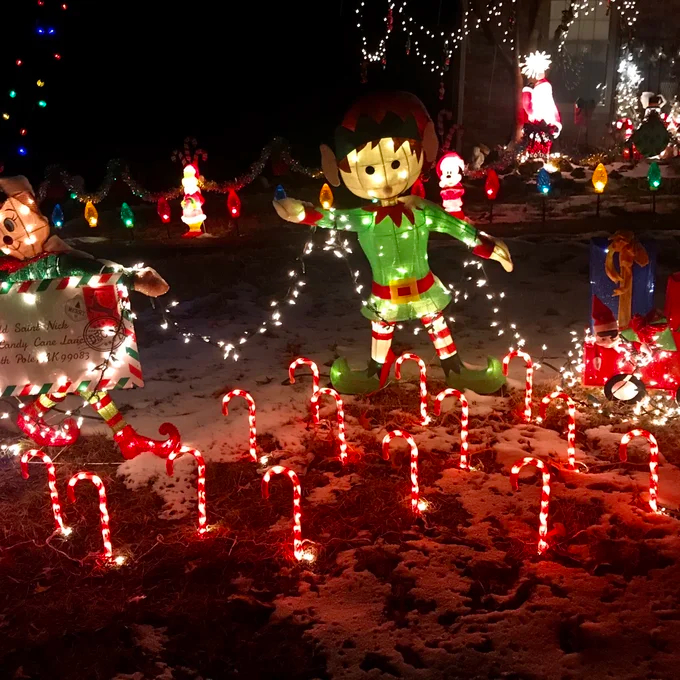 预发布站点、【Décor】2 Piece Elf Pulling Wagon Lighted Display Set、-12345