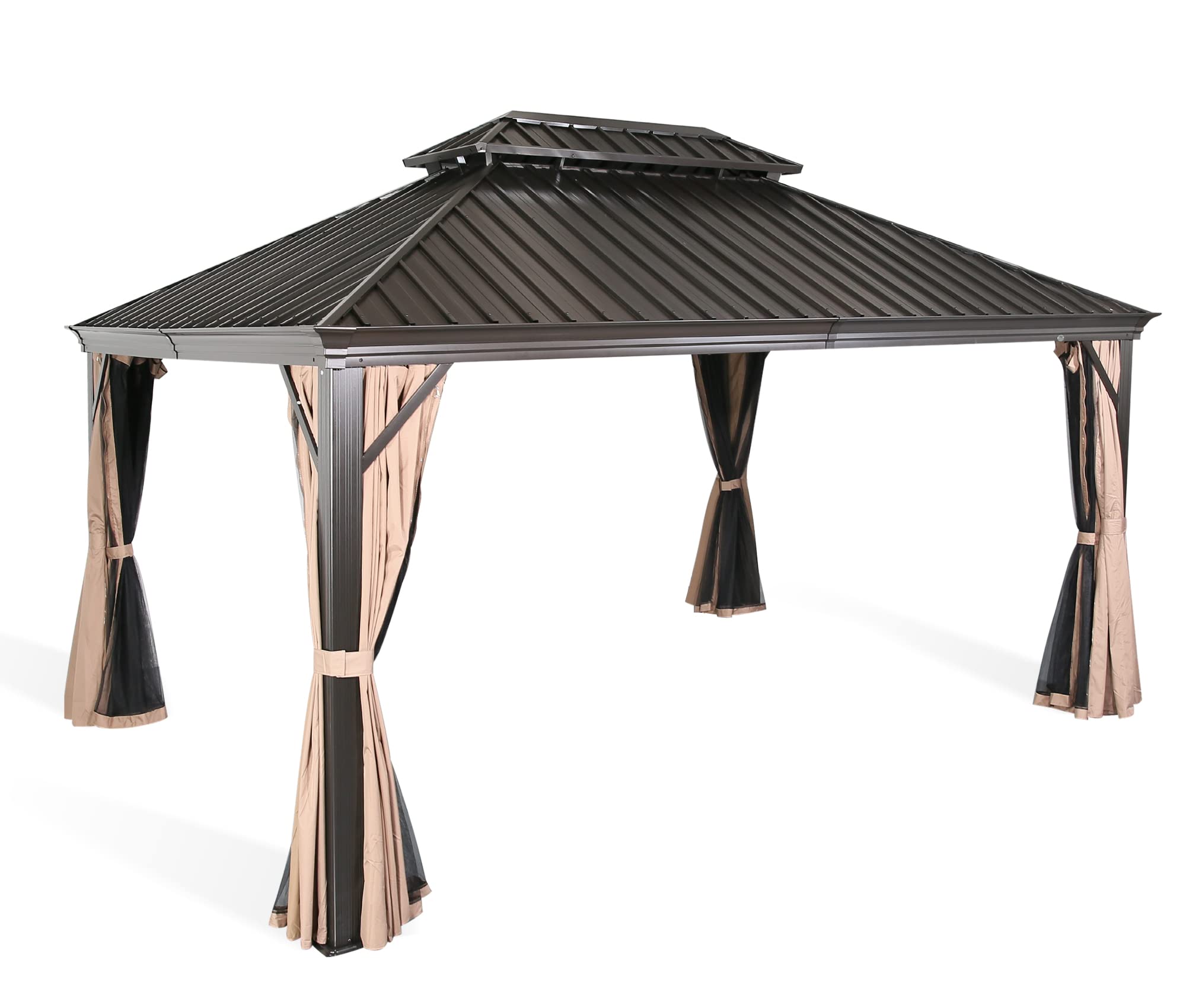 预发布站点、【Gazebo】Hardtop Gazebo with Netting and Curtains for Patios, Gardens, Lawns & Outdoor Activities、mysite-12345