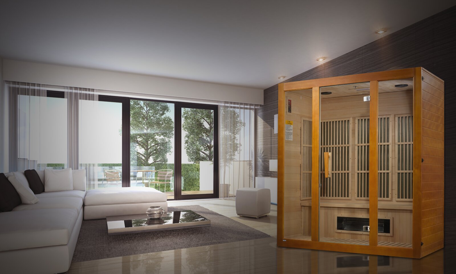 预发布站点、【Sports&Outdoors】Dynamic Infrared Maxxus 3 - Person Indoor Bluetooth Compatible FAR Infrared Sauna in Hemlock、-12345