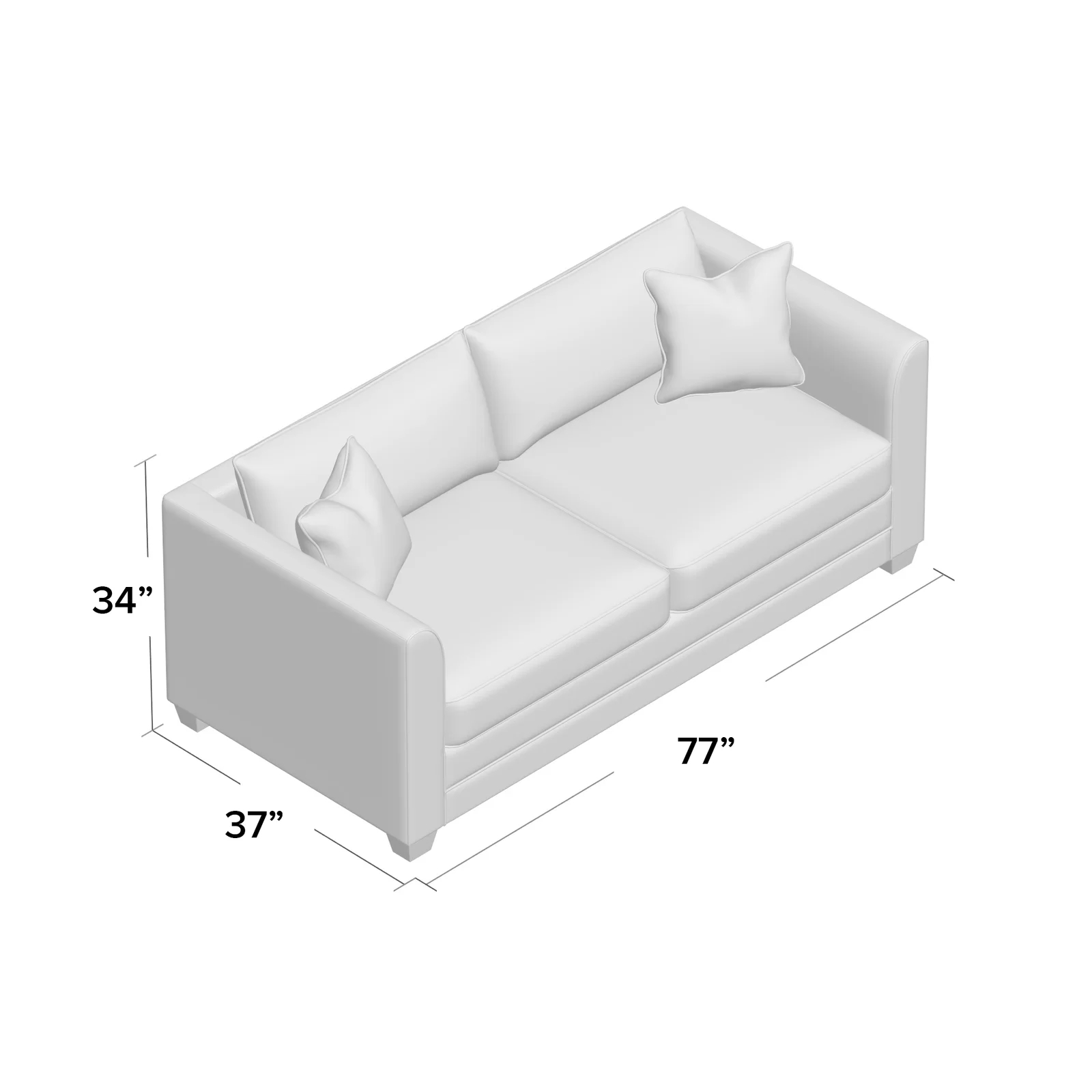 预发布站点、【Furniture】Lourenco 77'' Upholstered Sleeper Sofa、-12345