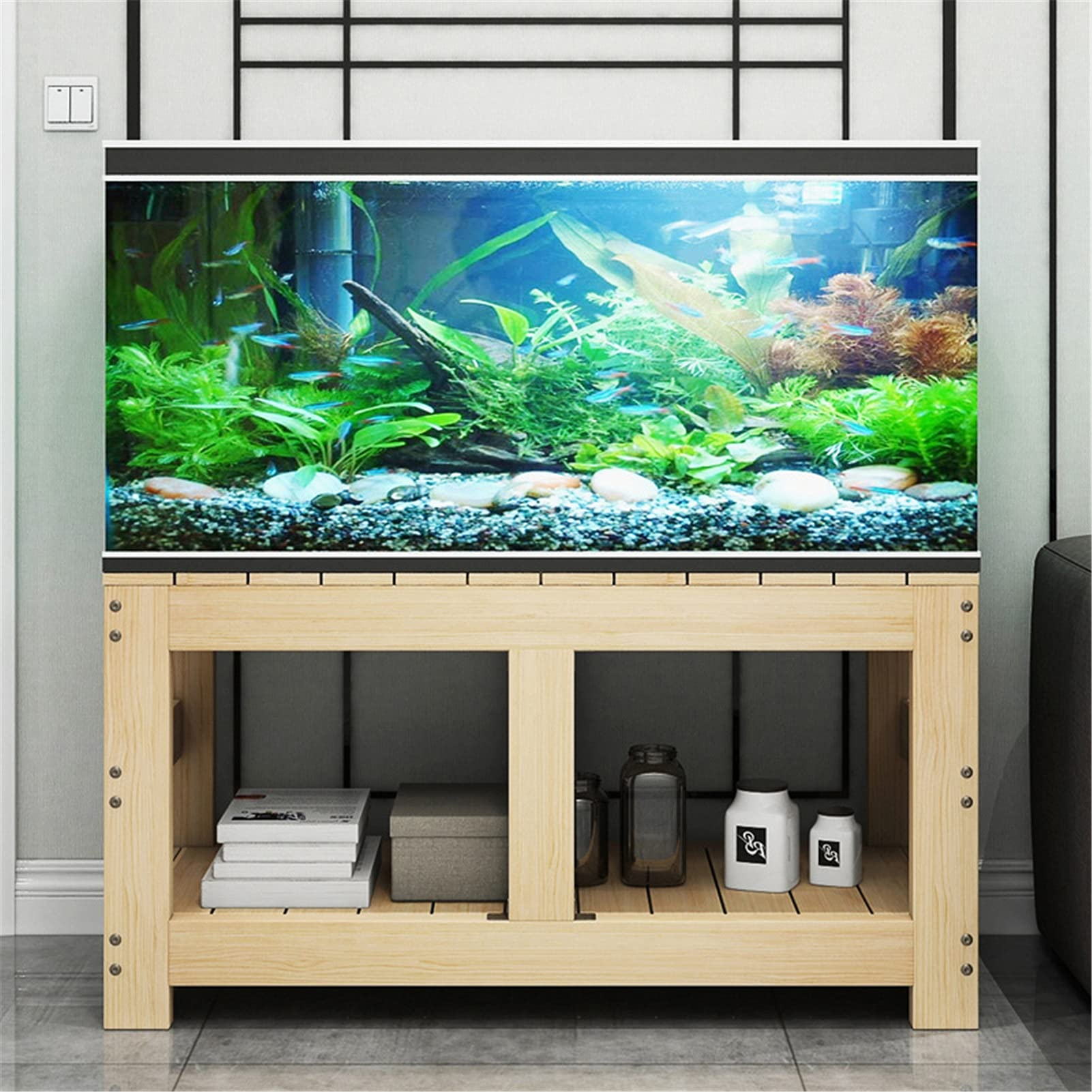 预发布站点、【Pet】Aquarium Bracket Solid Wood Fish Tank Fish Aquarium Rack、-12345
