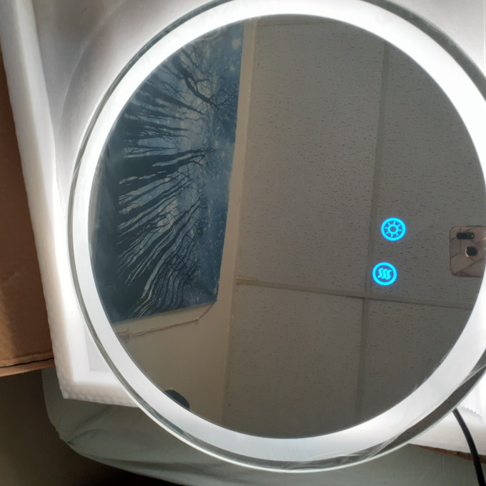 预发布站点、【Home Improvement】Modern & Contemporary Lighted Fog Free Round Bathroom / Vanity Mirror、-12345