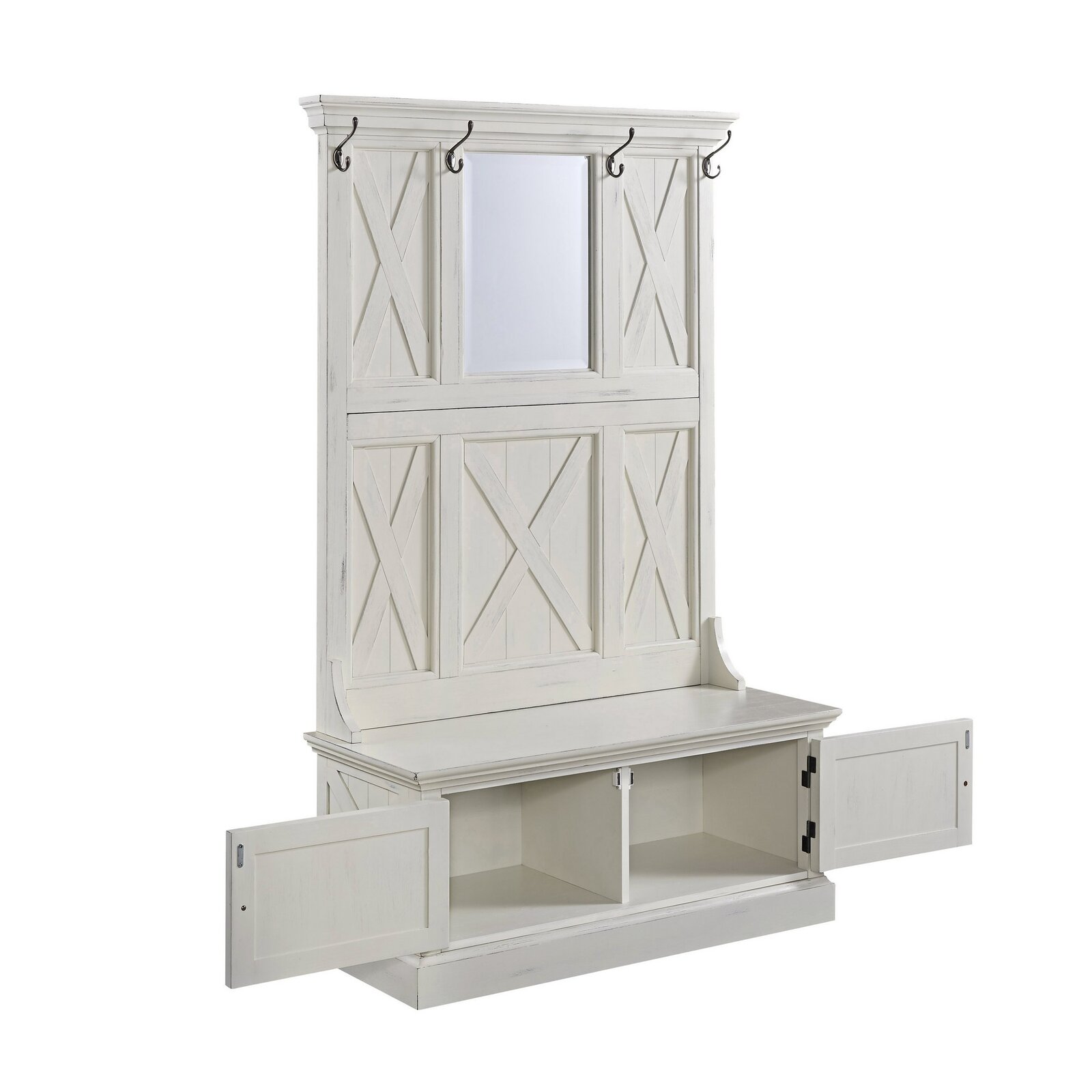 预发布站点、【Furniture】Lana 45'' Wide Mahogany Solid Wood Hall Tree with Bench、-12345