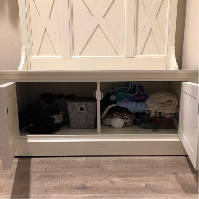 预发布站点、【Furniture】Lana 45'' Wide Mahogany Solid Wood Hall Tree with Bench、-12345