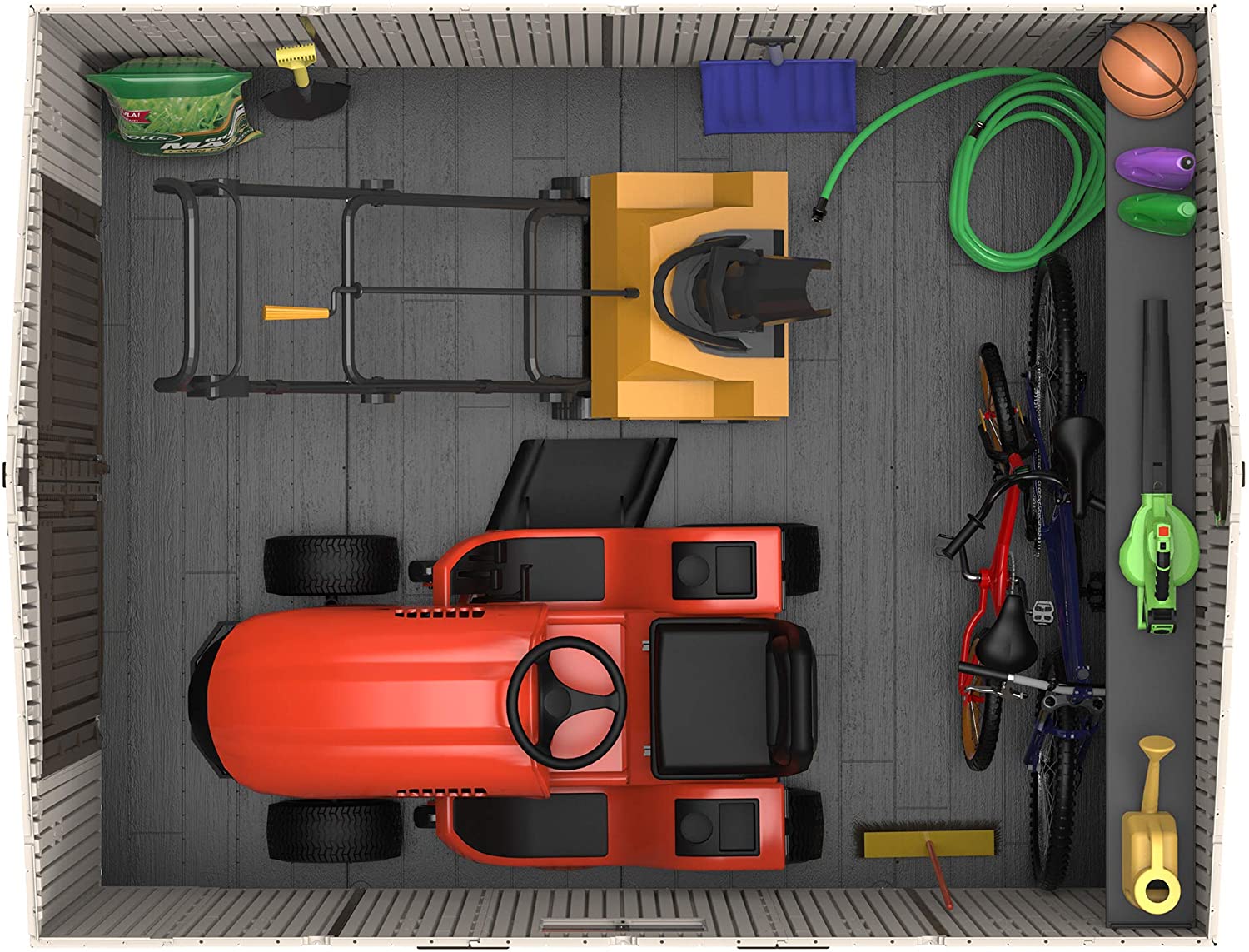 预发布站点、【Storage Shed】10'x8' Resin Outdoor Storage Shed with Shutters, Windows & Skylights for Garden Patio、mysite-12345