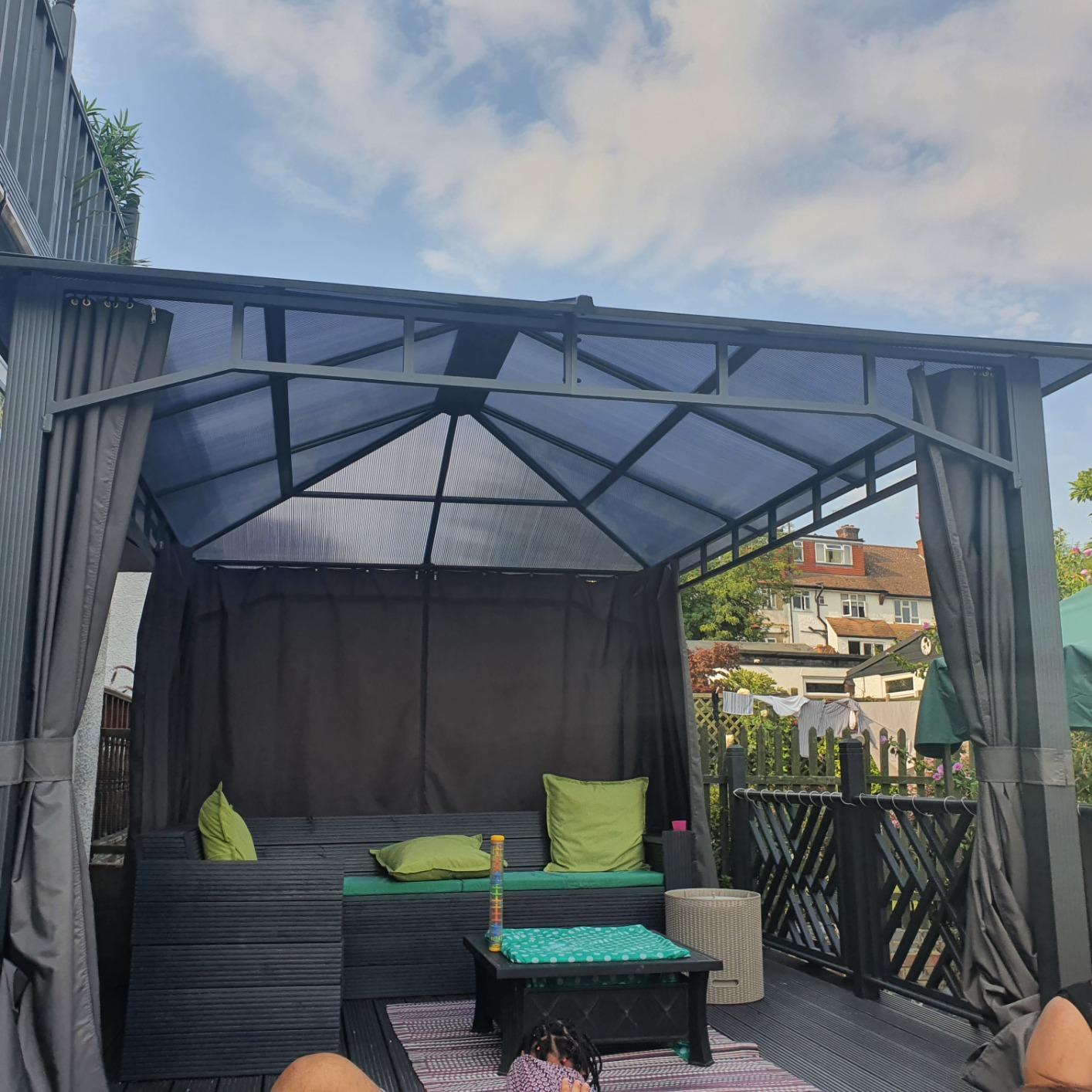 预发布站点、【Gazebo】Hard Top Gazebo 10' x 12' with Netting - Metal Gazebo、mysite-12345