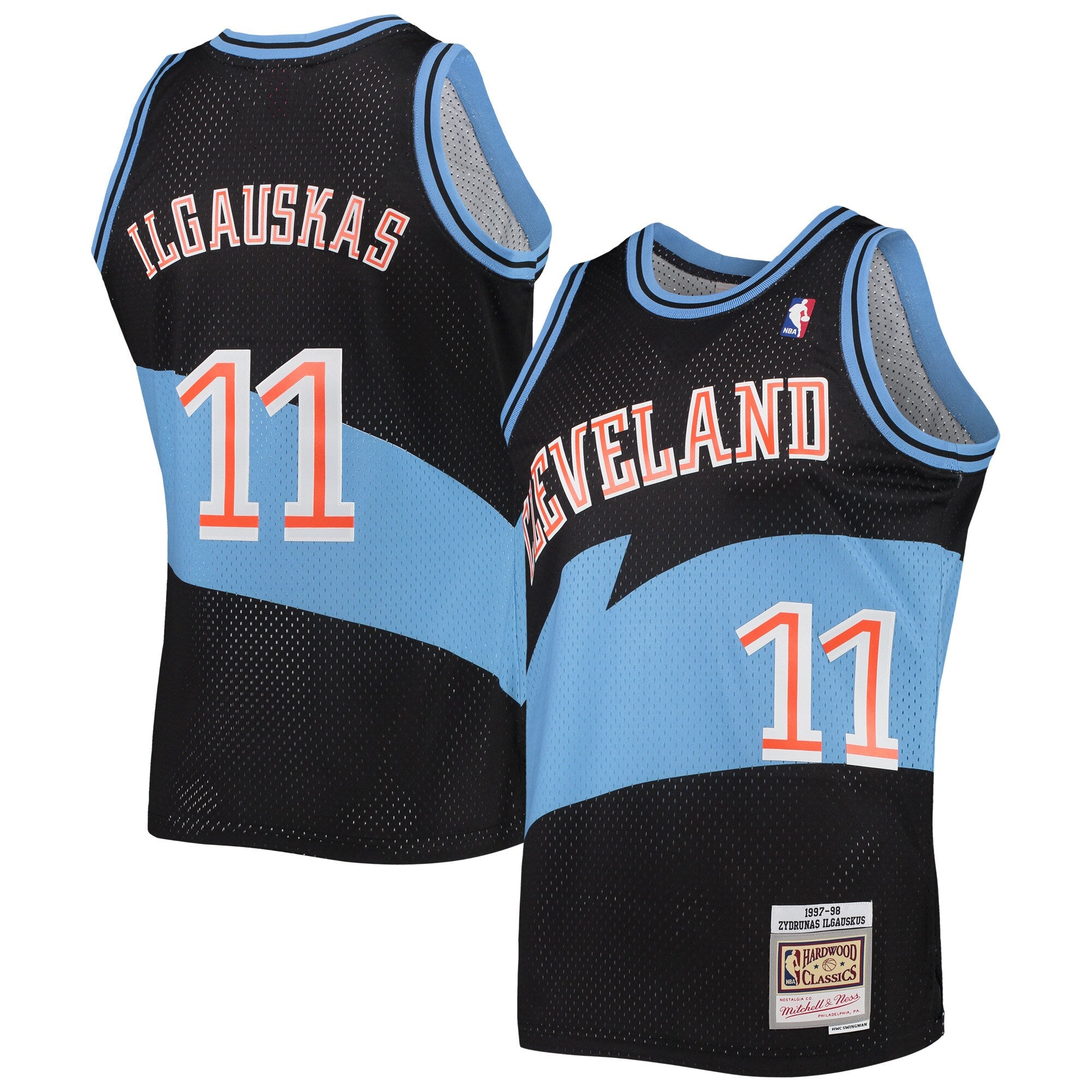 预发布站点、Zydrunas Ilgauskas Cleveland Cavaliers Mitchell & Ness Hardwood Classics Swingman Jersey - Black、FF-CUSTOM-12345