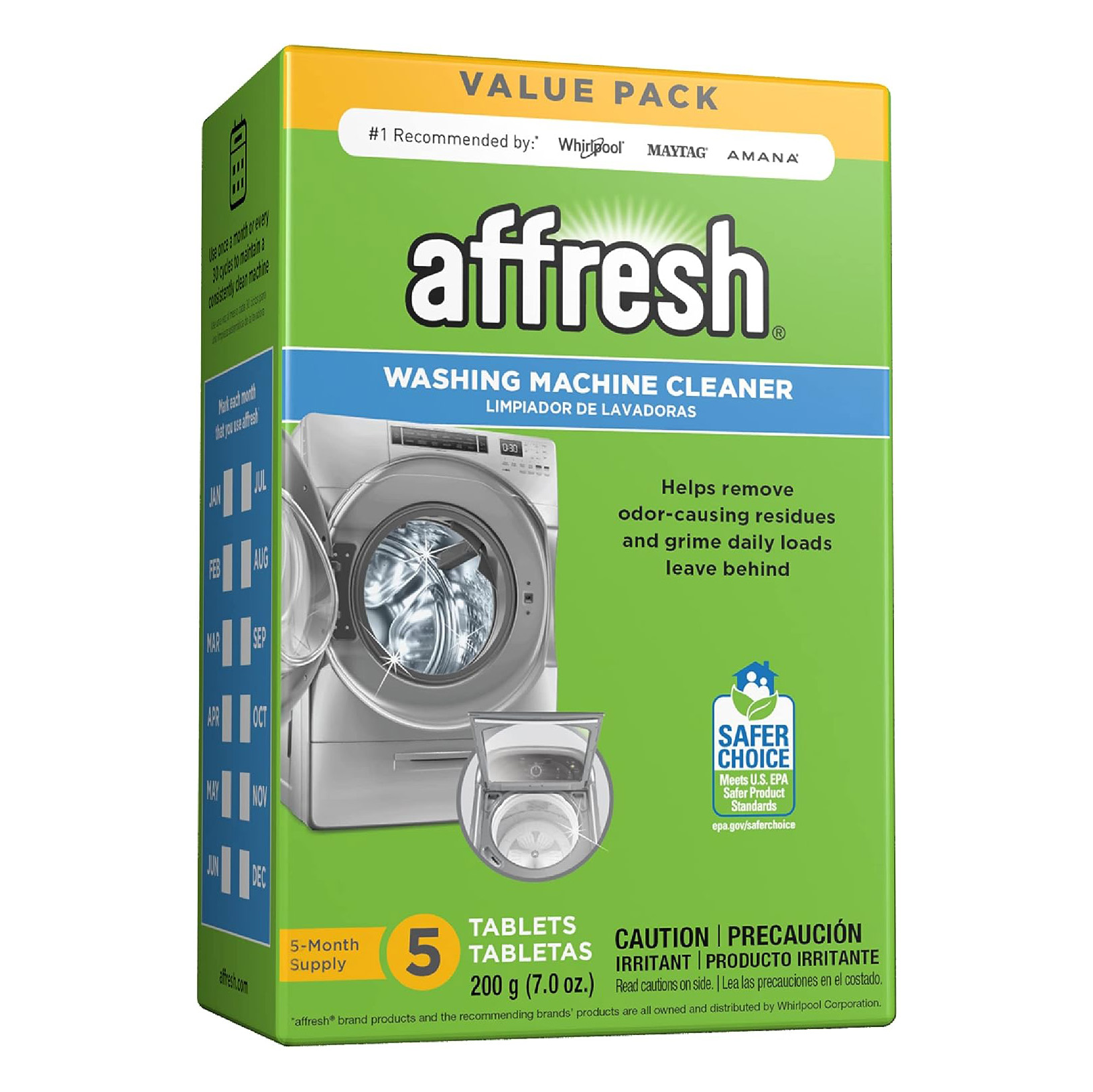 Affresh Washing Machine Cleaner, Cleans Front Load and Top Load Washers, Including HE, 6 Tablets111mysite