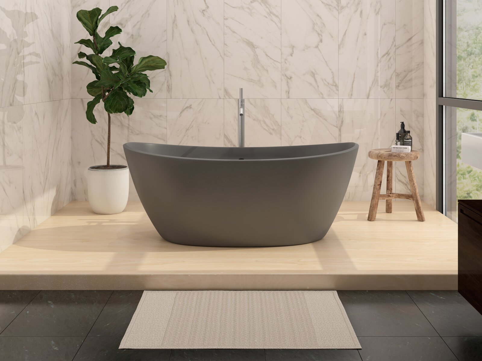 预发布站点、【Home Improvement】59" x 33" Freestanding Soaking Solid Surface Bathtub、-12345
