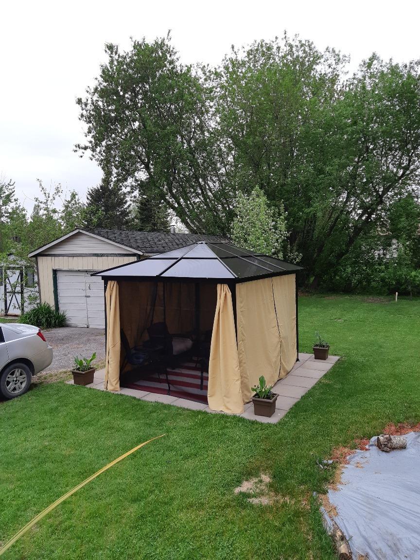 预发布站点、【Gazebo】12'L x 10'W Hard Top Gazebo Canopy Sunshelter Waterproof Sun Shade、mysite-12345
