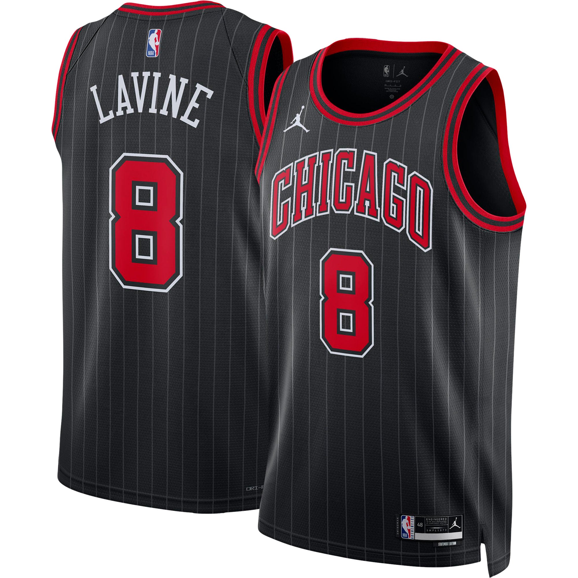 预发布站点、Zach LaVine Chicago Bulls Jordans Brand Unisex Swingman Jersey - Statement Edition - Black、FF-CUSTOM-12345