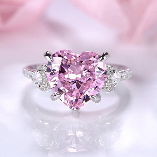 预发布站点、5ct Heart Cut Pink Sapphire Engagement Ring、testother-12345