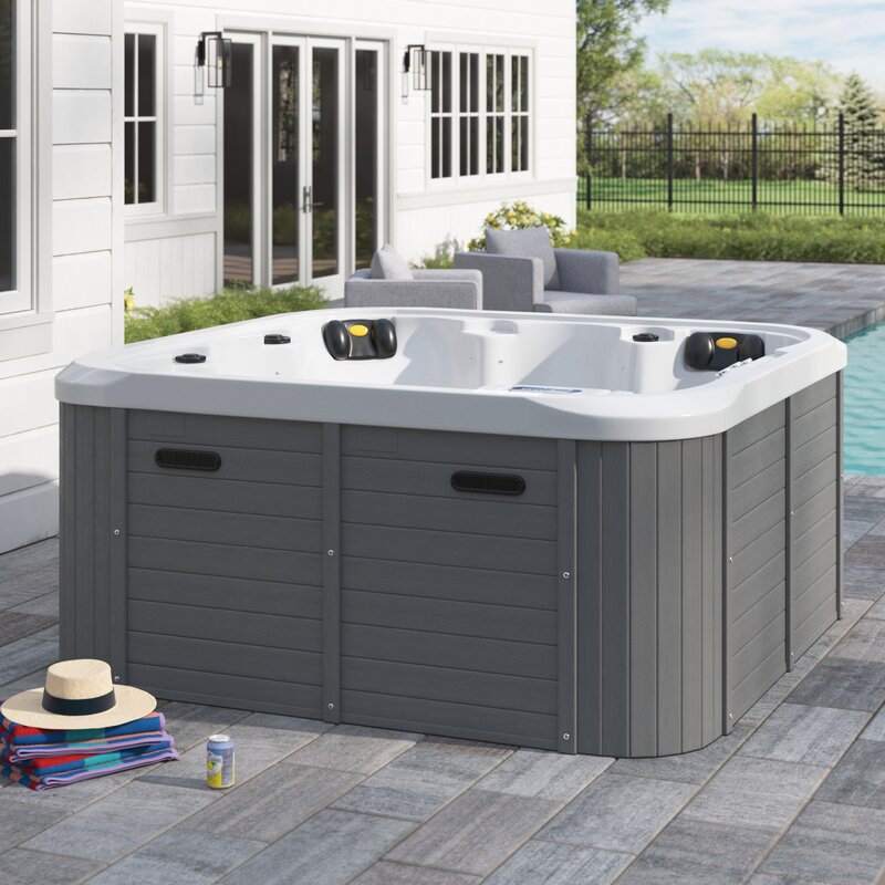 预发布站点、【Sports&Outdoors】Sol 72 Outdoor™ Aire 6 - Person 54 - Jet Acrylic Square Hot Tub with Ozonator in Gray、mysite-12345