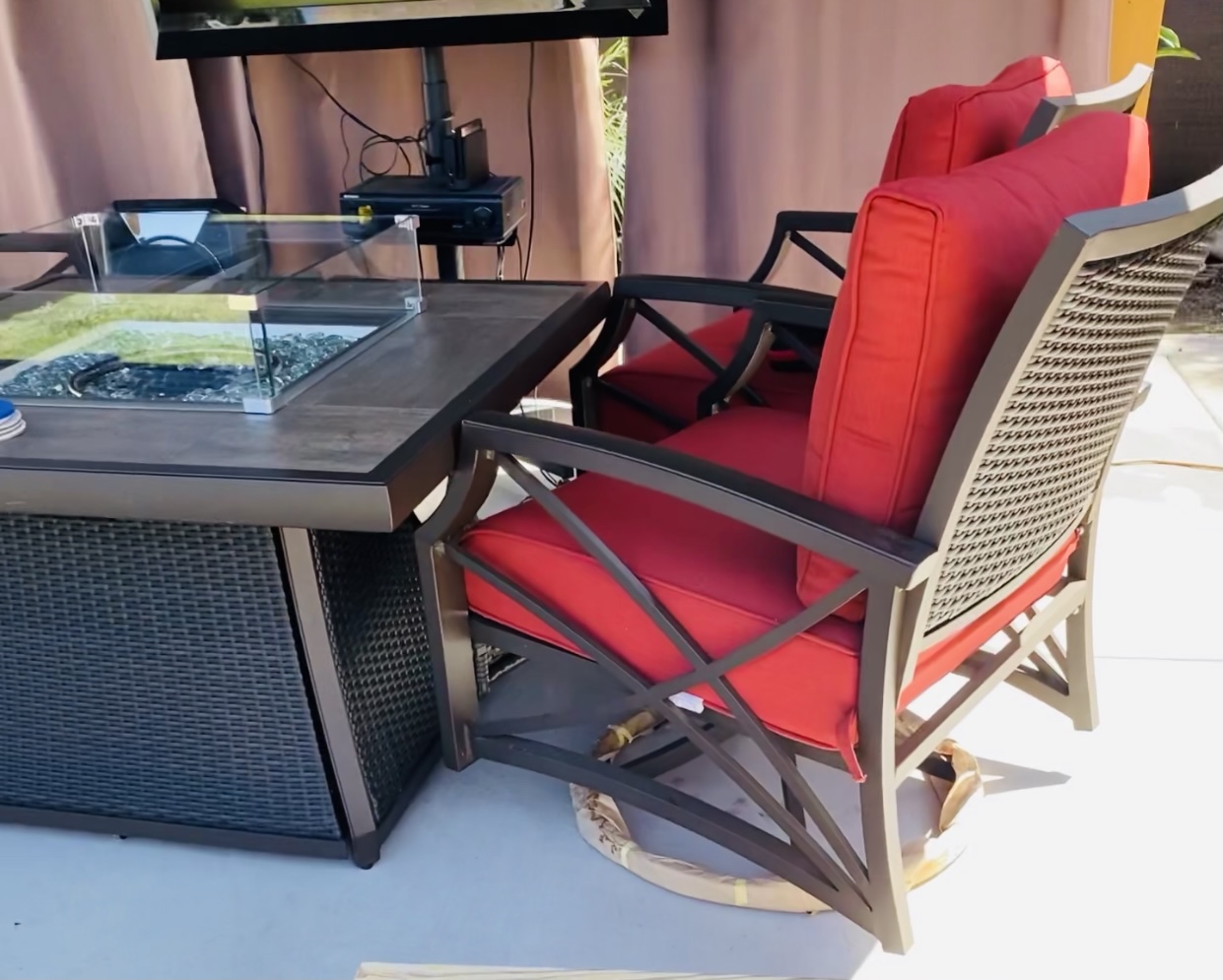 预发布站点、【Furniture】Kinger Home Propane Brazier Table 5-Piece Set, Suitable for Outdoor Patios、mysite-12345