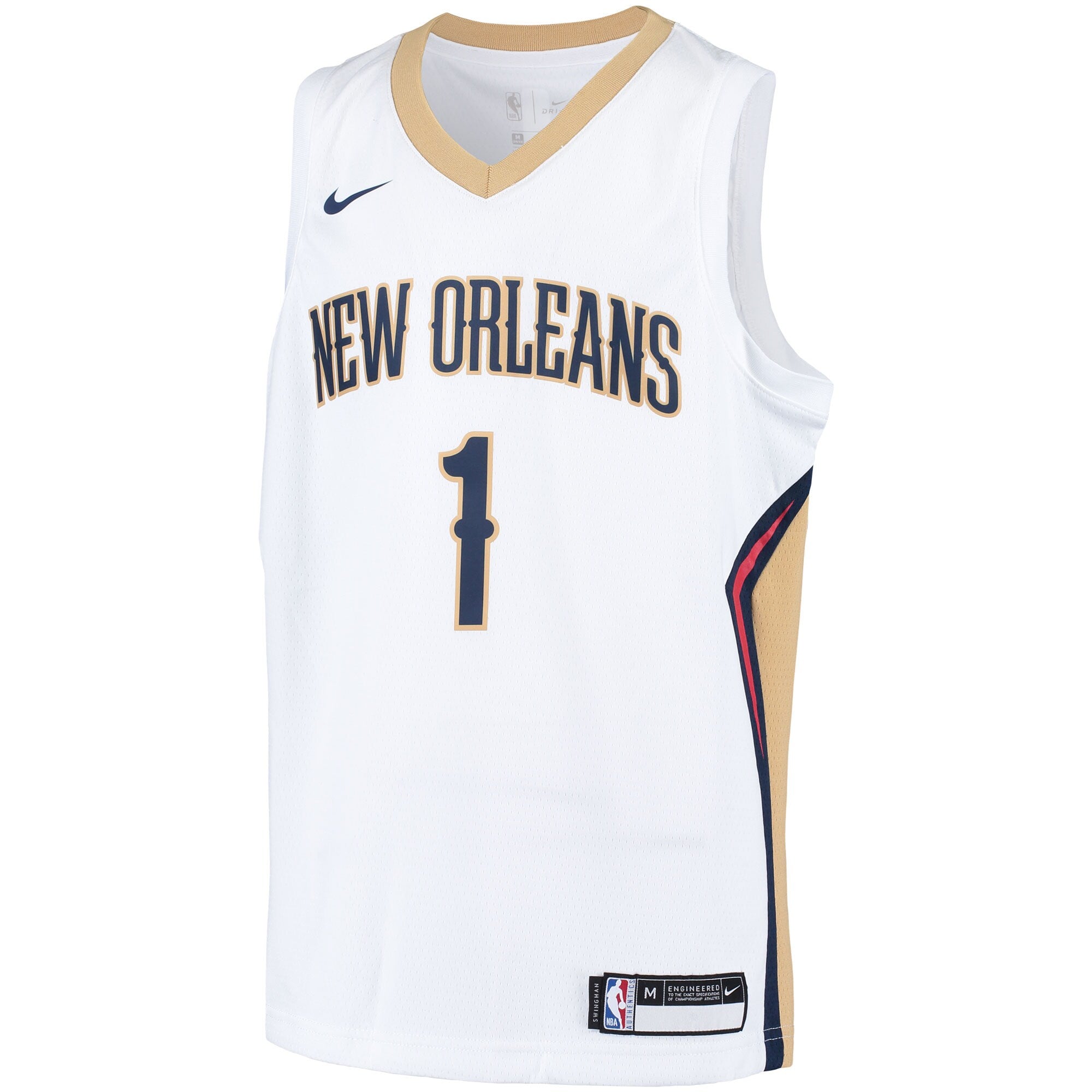 预发布站点、Zion Williamson New Orleans Pelicans Youth Swingman Player Jersey - Association Edition - White、FF-CUSTOM-12345