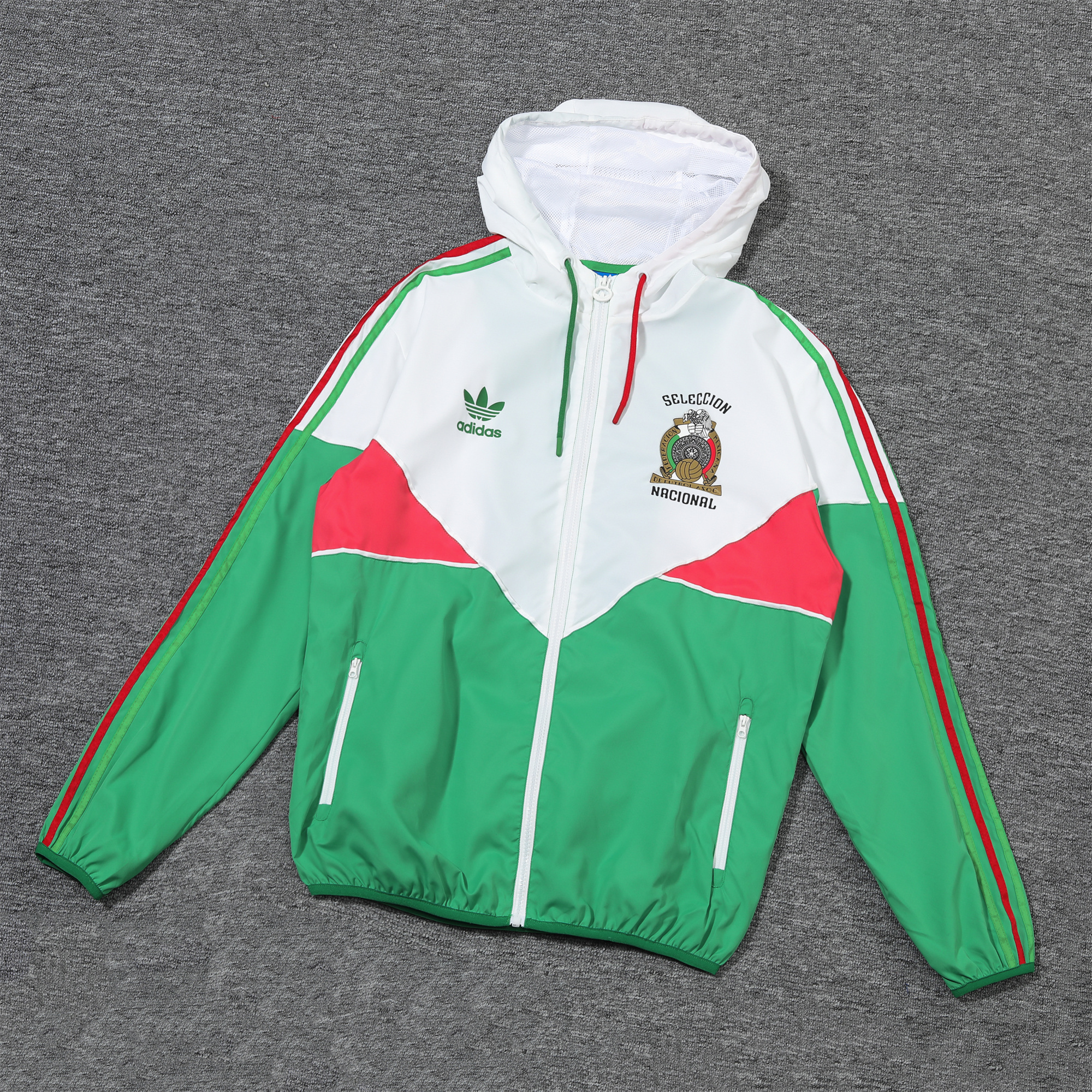 Mexico 2024 National Team Anthem Green Hooded Windbreaker - Player Version111