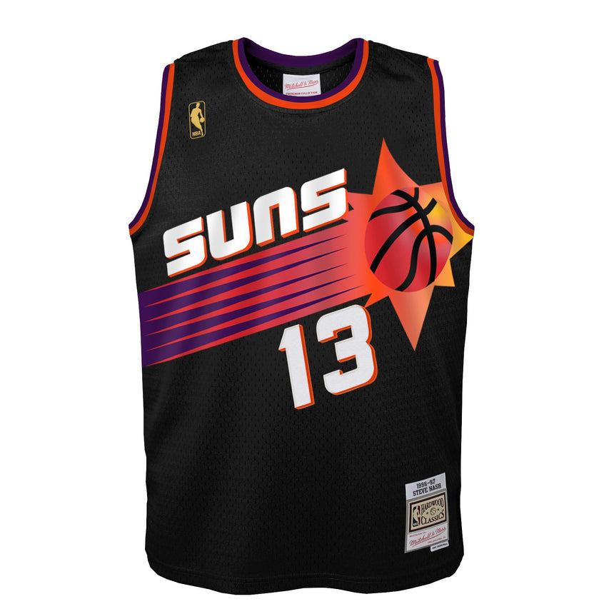 预发布站点、Youth Phoenix Suns Steve Nash Mitchell & Ness Black 1996-97 Hardwood Classics Swingman Jersey、FF-CUSTOM-12345