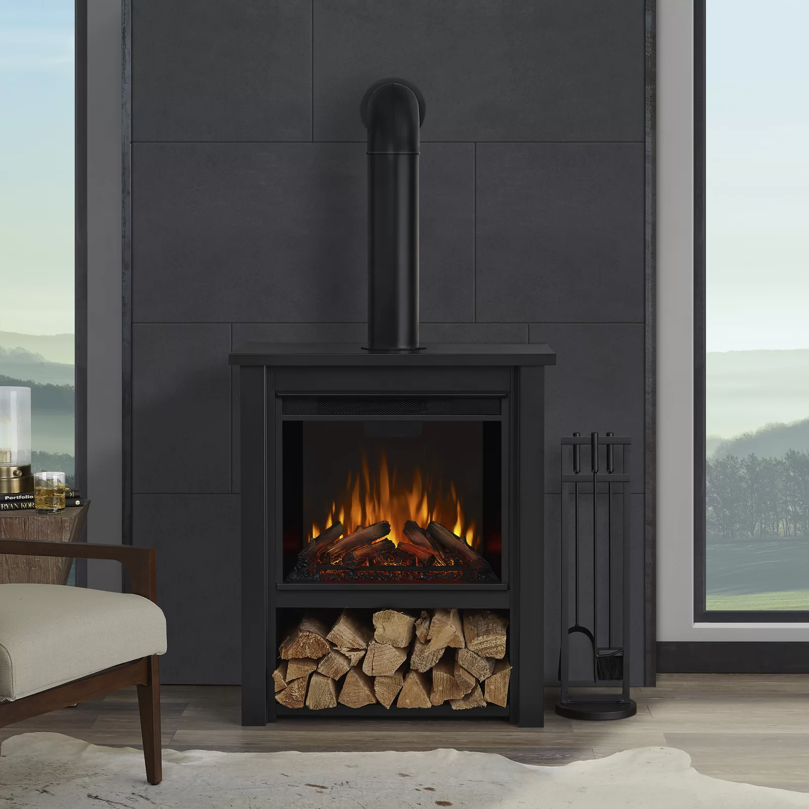 预发布站点、【Home Improvement】Hollis Electric Fireplace by Real Flame、-12345
