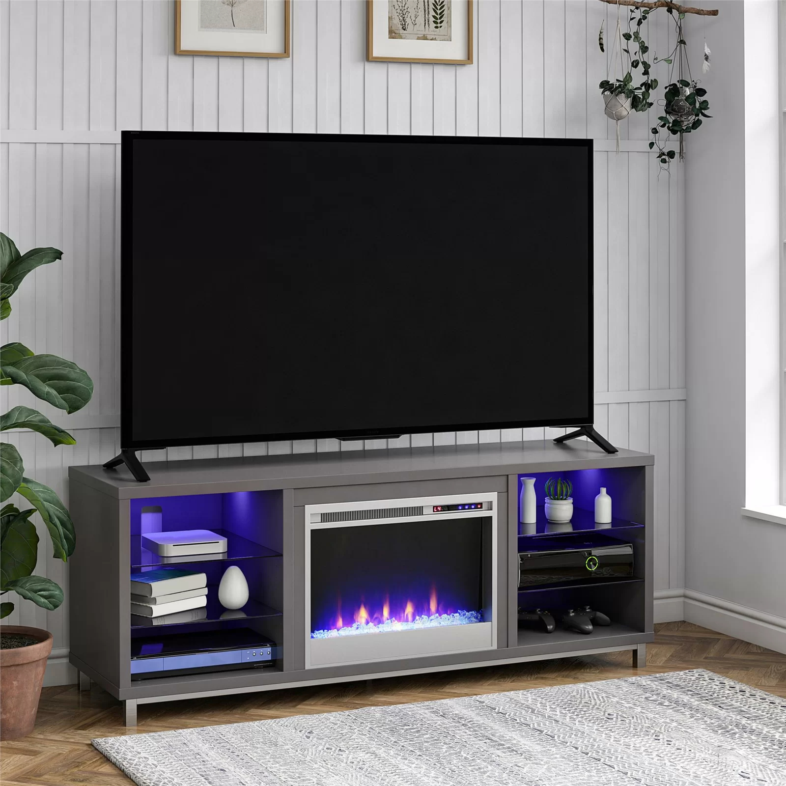 预发布站点、【Furniture】【BS】Vaske TV Stand for TVs up to 70" with Fireplace Included、-12345