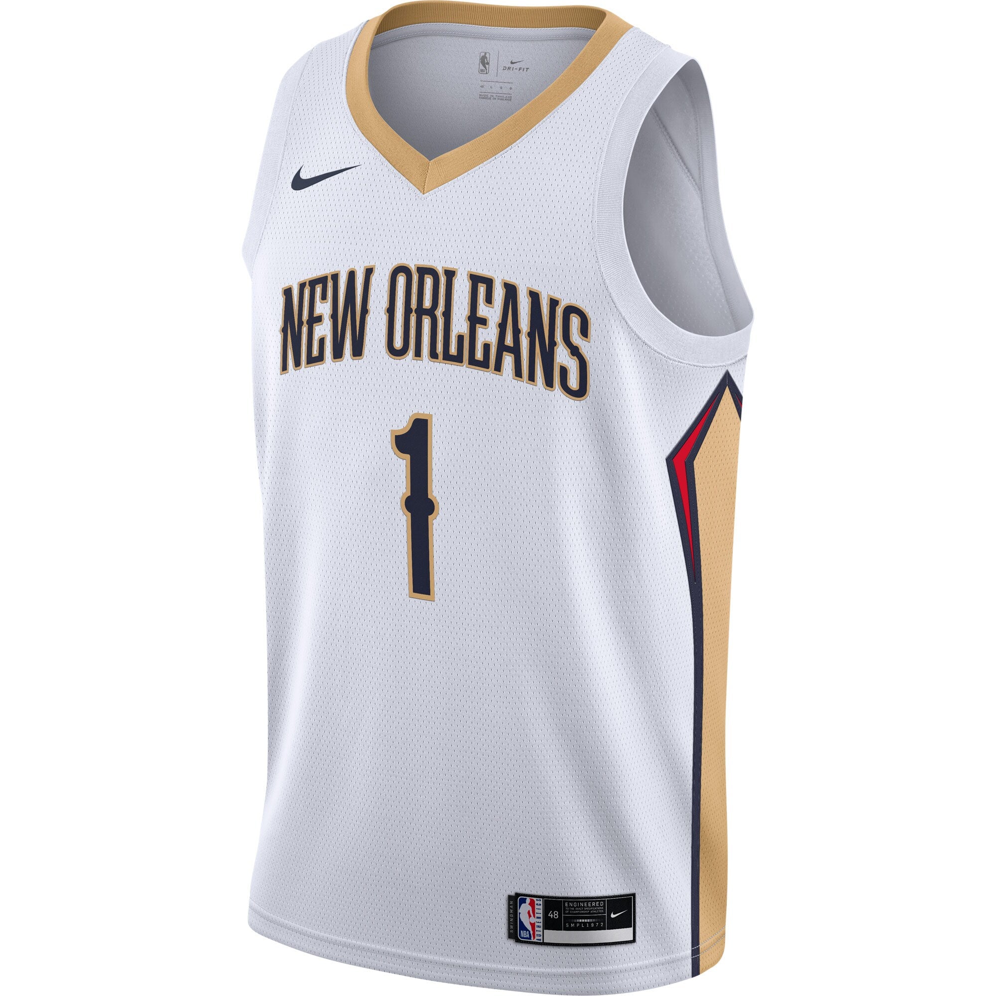 预发布站点、Zion Williamson New Orleans Pelicans Swingman Jersey - White - Association Edition、FF-CUSTOM-12345