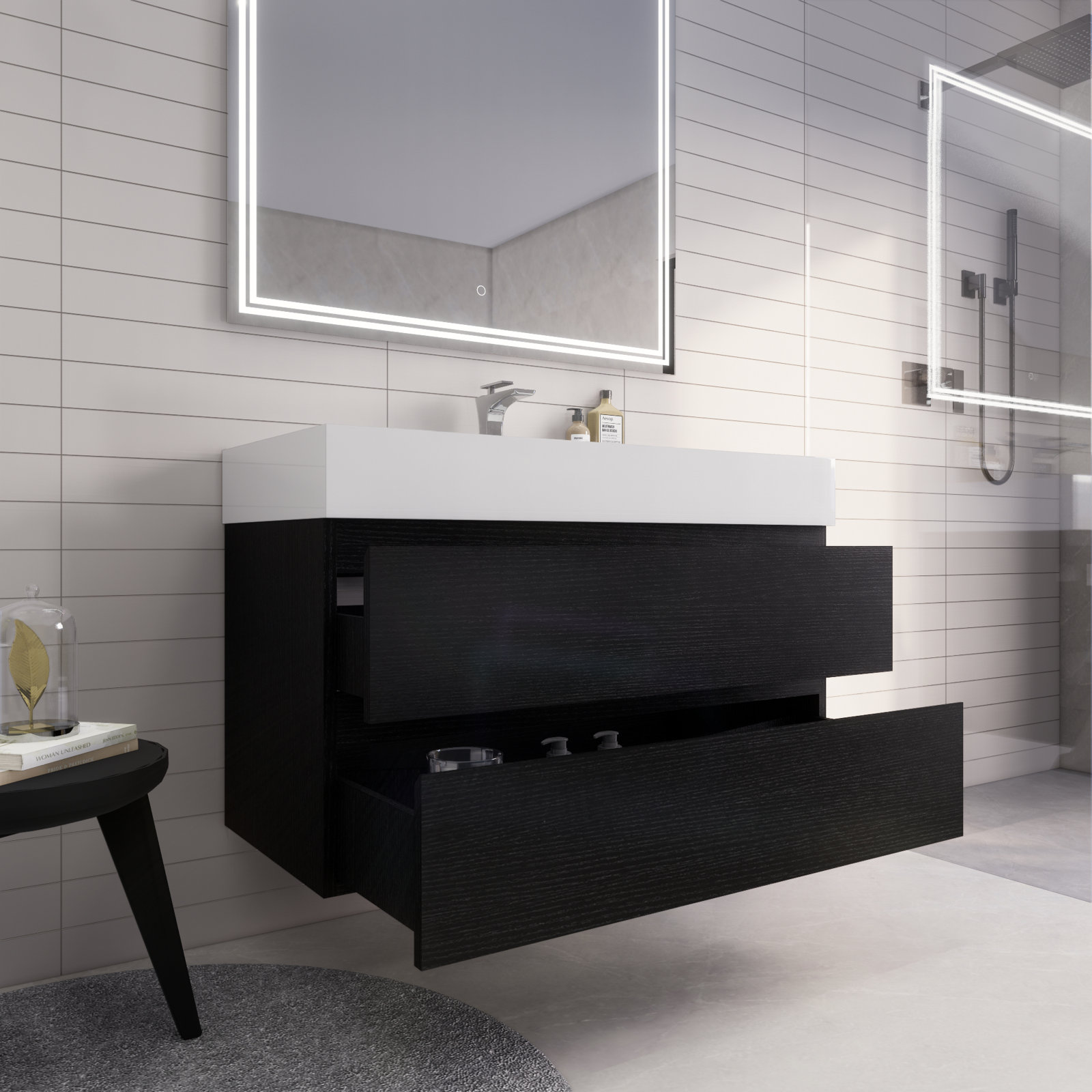 预发布站点、【Home Improvement】Newbold 42'' Wall-Mounted Single Bathroom Vanity Set、-12345