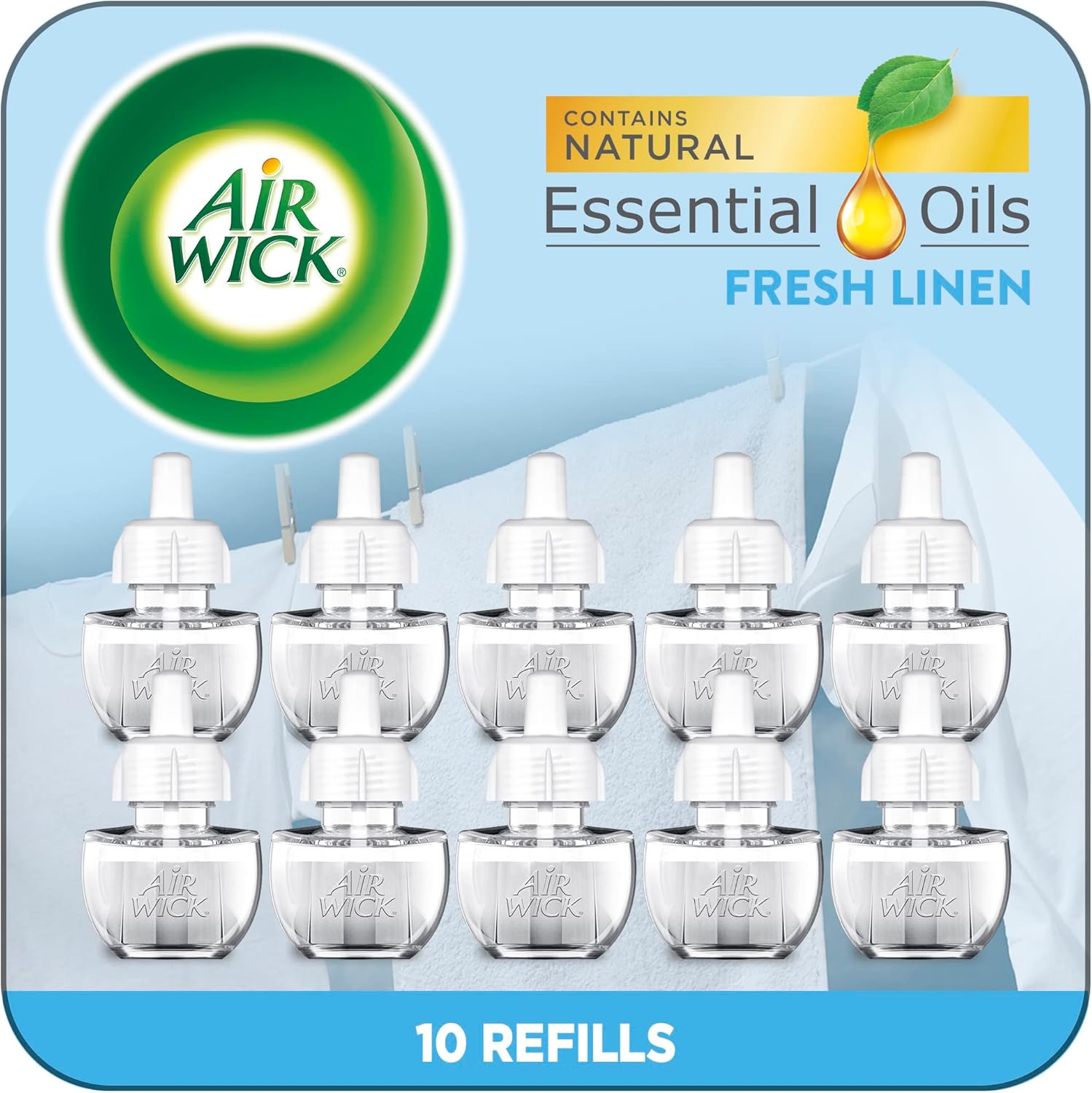 Air Wick Plug in Scented Oil Refill, 10ct, Lavender & Chamomile, Air Freshener, Essential Oils, Eco Friendly111mysite