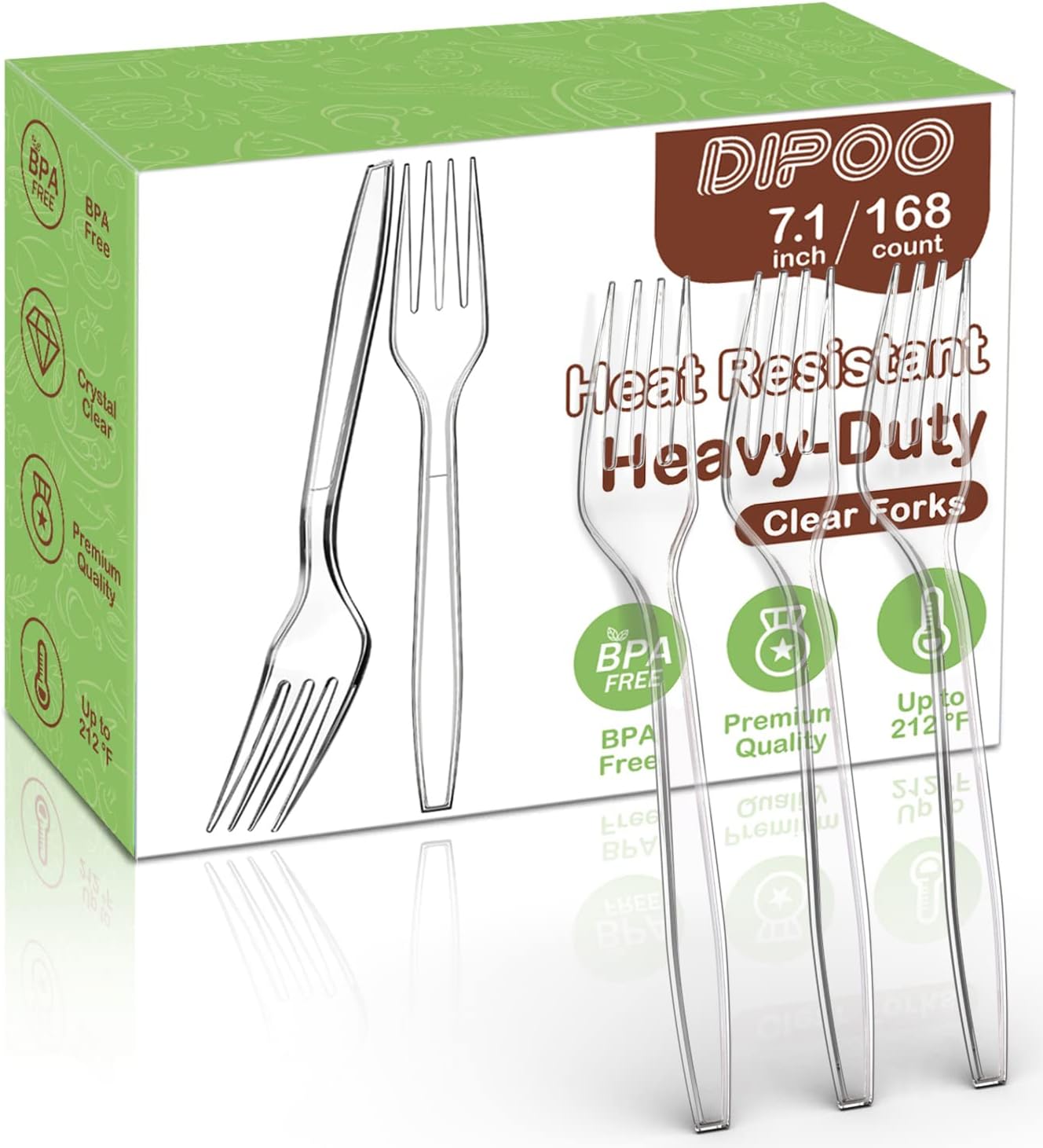 360 Count Plastic Silver Ware Heavy Duty, 120 Forks, 120 Spoons, 120 Knives, Heat Resistant & BPA Free Disposable SilverWare, Disposable Cutlery set, Premium Clear Utencils for Party Supply111mysite