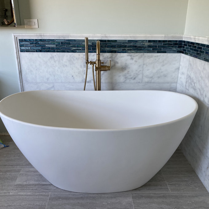 预发布站点、【Home Improvement】59" x 33" Freestanding Soaking Solid Surface Bathtub、-12345