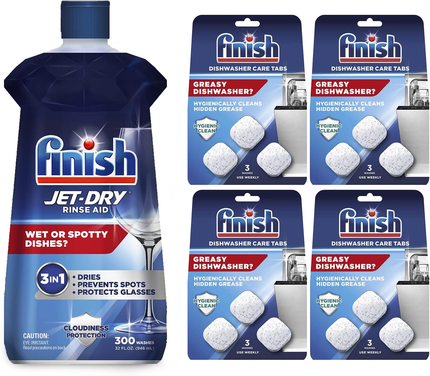 Finish Jet-dry, Rinse Agent, Ounce Blue 32 Fl Oz (Packaging May Vary)111mysite