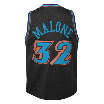 预发布站点、Youth Utah Jazz Karl Malone Mitchell & Ness 1996-97 Hardwood Classics Reload 2.0 Swingman Jersey-Black、FF-CUSTOM-12345