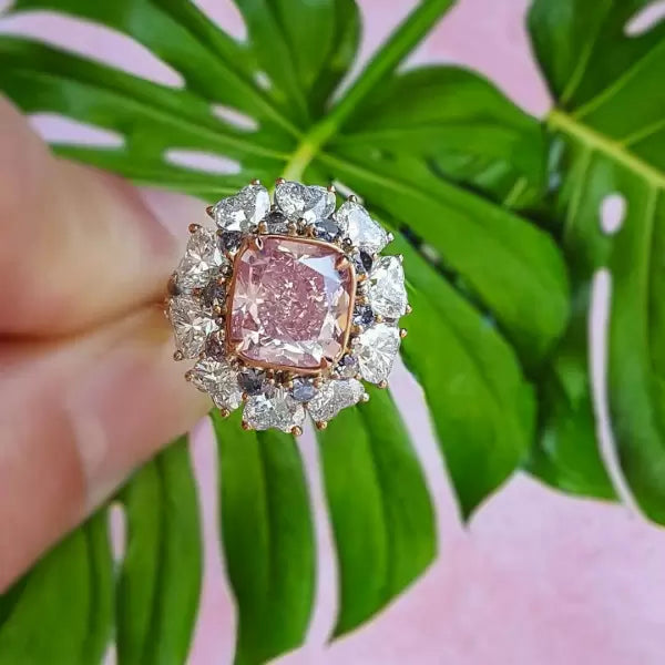 预发布站点、5ct Cushion Cut Pink Sapphire Engagement Ring、testother-12345