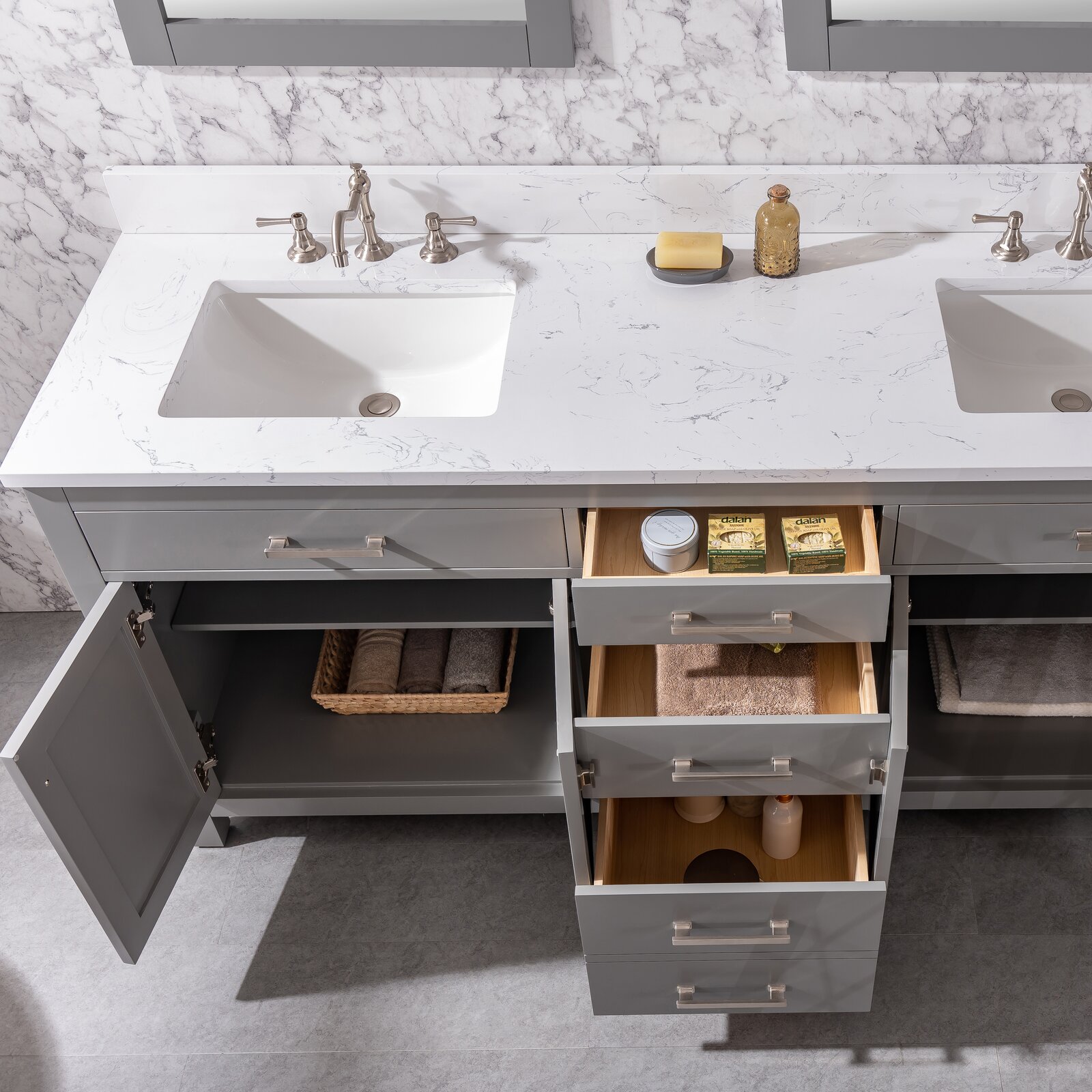 预发布站点、【Home Improvement】Atencio 72" Double Bathroom Vanity Set、-12345