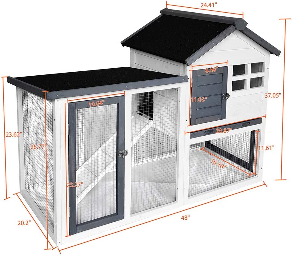 预发布站点、Long chicken coop rabbit house Indoor outdoor rabbit cage Rabbit house wooden house Pet.、-12345