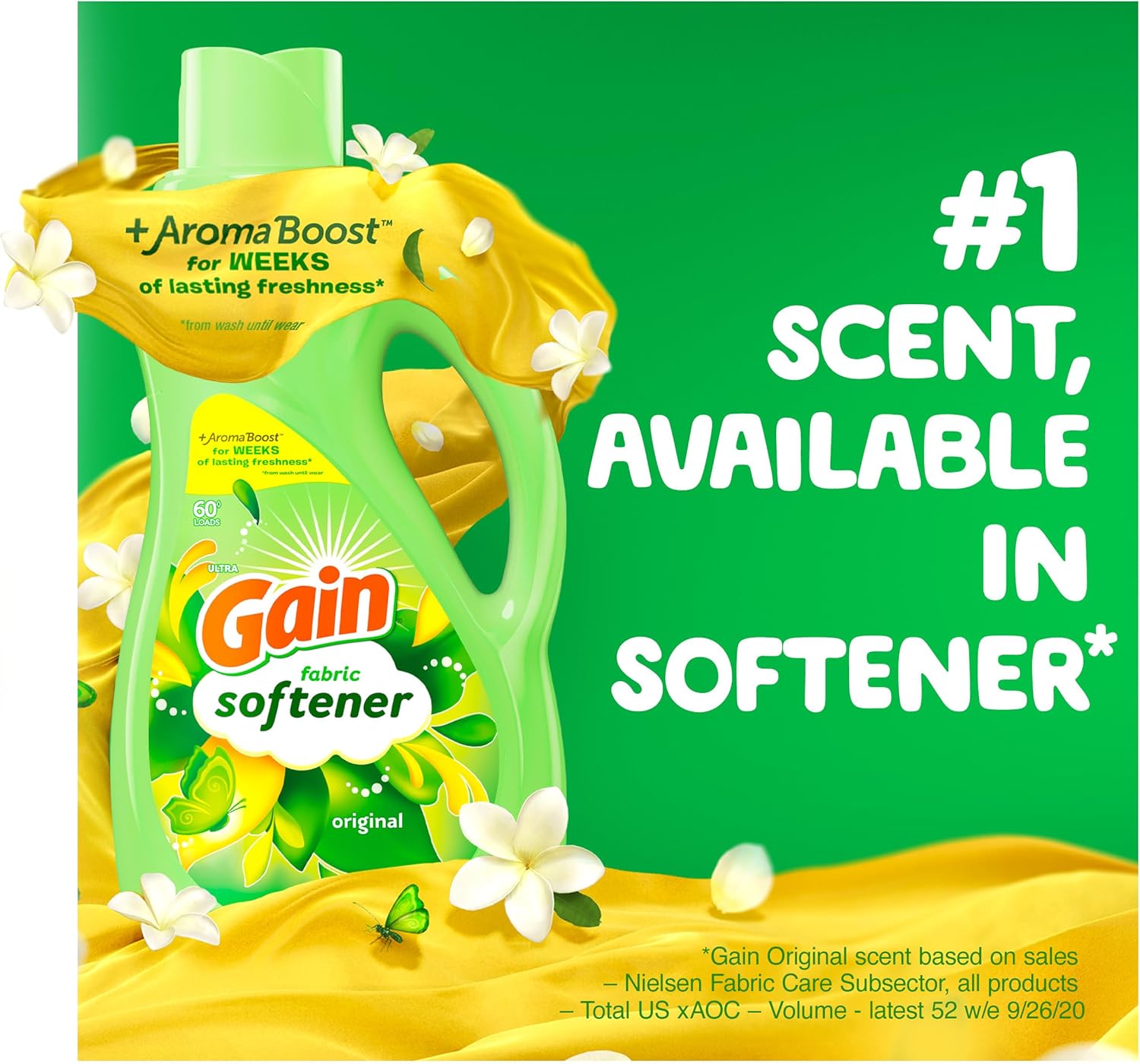 Gain Fabric Softener, Spring Daydream, 140 fl oz, 190 Loads111mysite