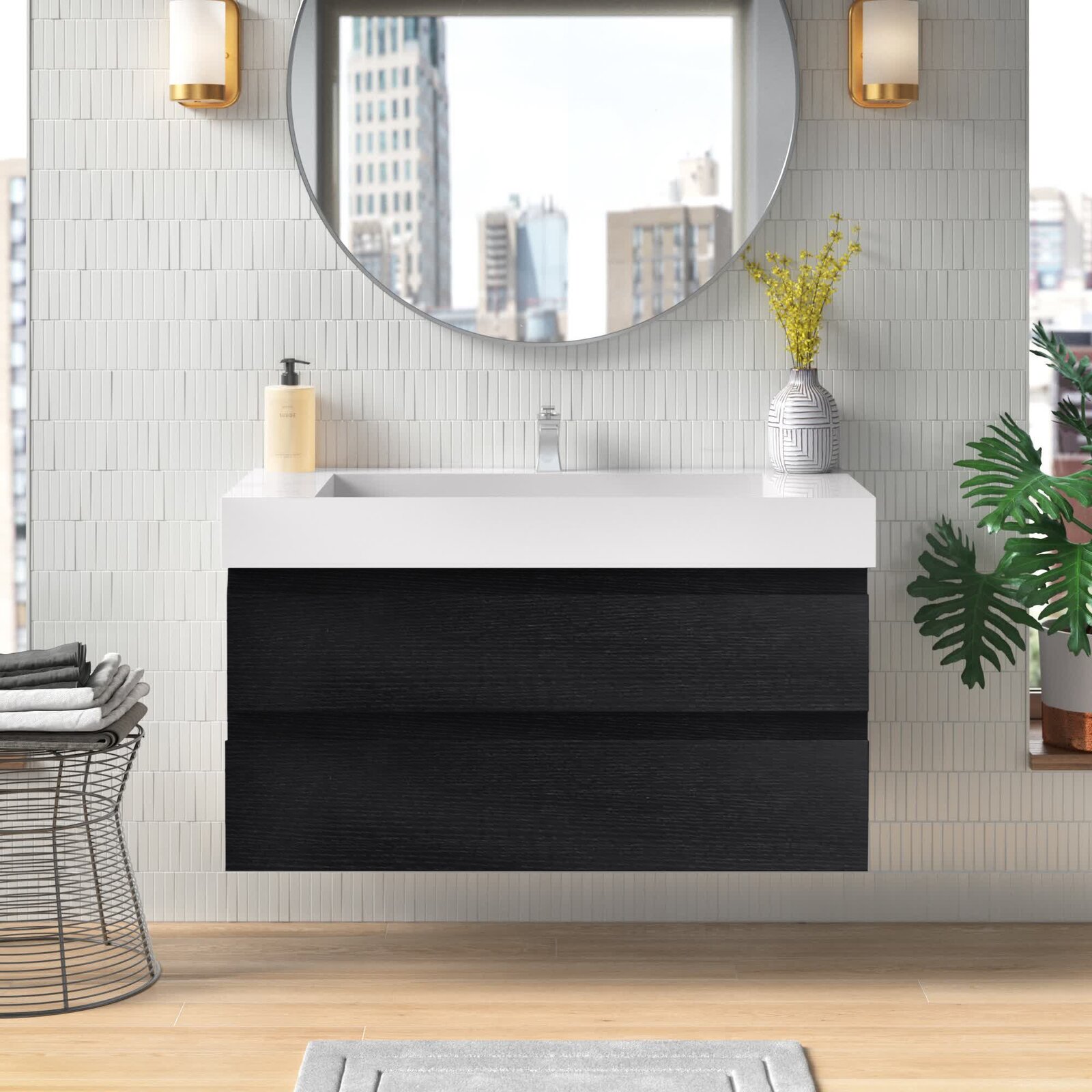 预发布站点、【Home Improvement】Newbold 42'' Wall-Mounted Single Bathroom Vanity Set、-12345