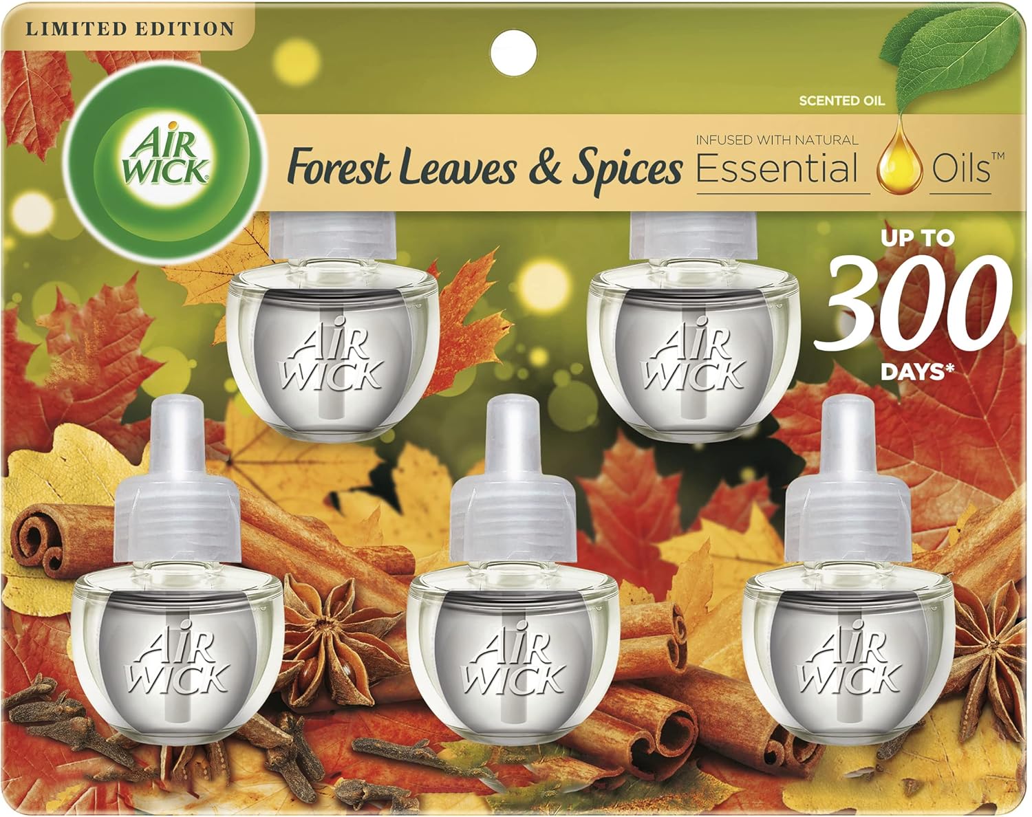 Air Wick Plug in Scented Oil Refill, 5 ct, Pumpkin Spice, Air Freshener, Essential Oils, Fall Scent, Fall Decor111mysite