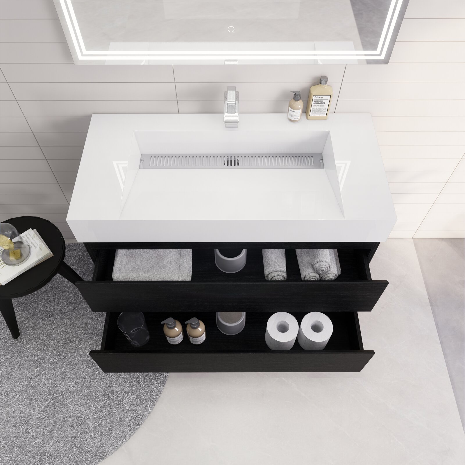 预发布站点、【Home Improvement】Newbold 42'' Wall-Mounted Single Bathroom Vanity Set、-12345